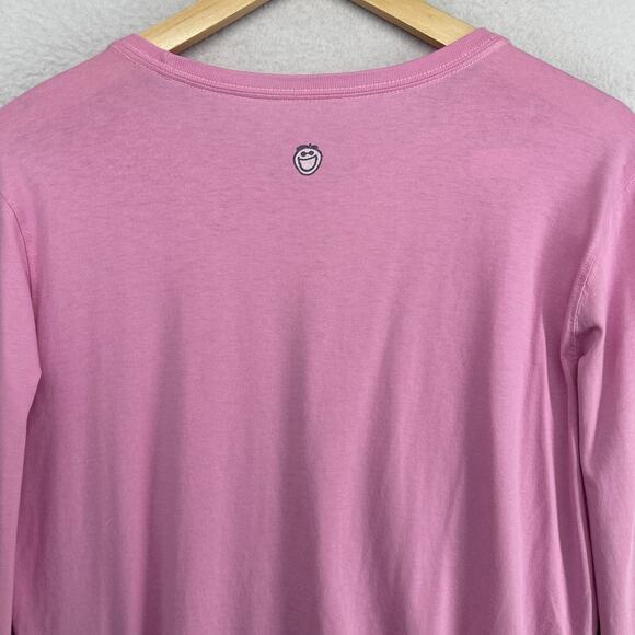 LIFE IS GOOD Top Womens M Village Relaxed Fit Long Sleeve Cotton Pink - Picture 10 of 16